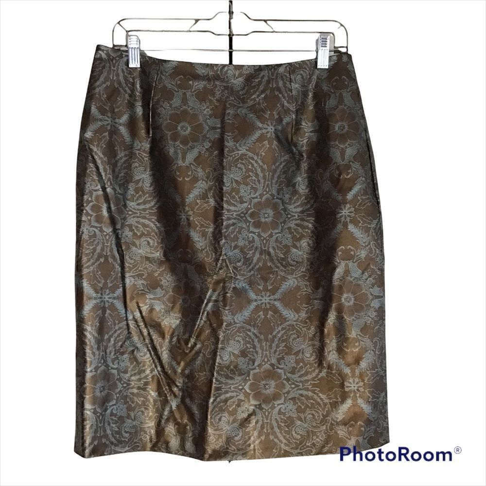Fleur David Rodriguez Veagan Leather Floral Skirt